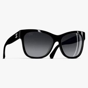 Chanel 5380 c.501/S8 black polarized oversized square CC logo sunglasses